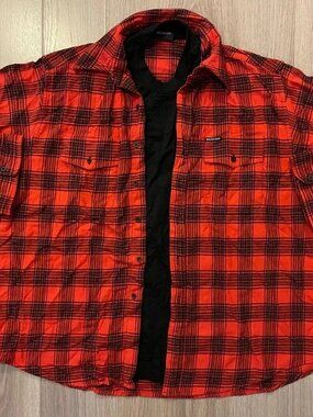 Balenciaga Trompe L'Oeil Oversized Shirt red sz S